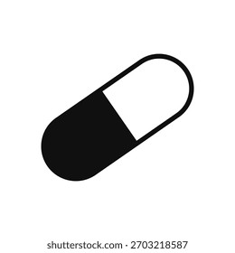 A black and white capsules icon vector design