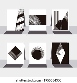 Black white captivating trendy banners
