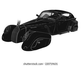 black and white car of the future