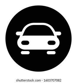 Black and white car icon