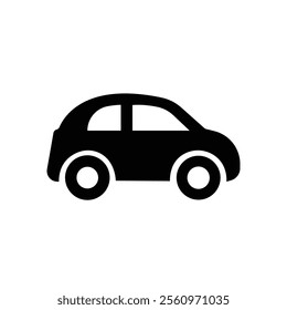 Black and White Car icon silhouette vector charming