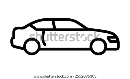 Black and white Car icon silhouette vector