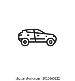 Black and white car icon vector