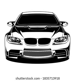 Black White Car Illustration Stock Vector (Royalty Free) 1835713918 ...