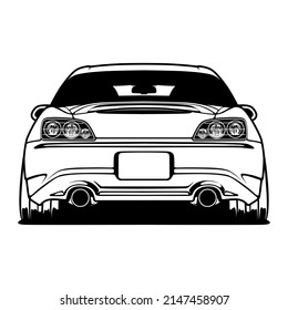 Black And White Car Illustration For Conceptual Design