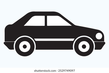 BLACK AND WHITE CAR SILHOUETTE