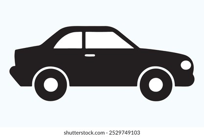 BLACK AND WHITE CAR SILHOUETTE