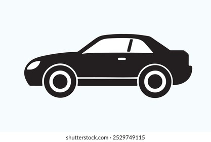 BLACK AND WHITE CAR SILHOUETTE