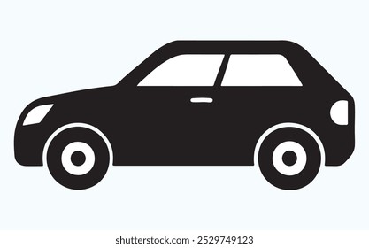 BLACK AND WHITE CAR SILHOUETTE