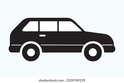 BLACK AND WHITE CAR SILHOUETTE