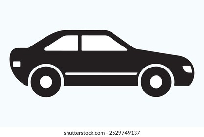 BLACK AND WHITE CAR SILHOUETTE