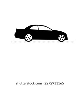 black and white car template icon silhouette design