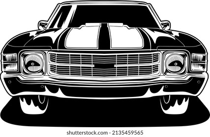 Black and white car vector illustration for conceptual design