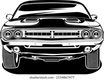 Black White Car Vector Illustration Conceptual Stock Vector (Royalty ...