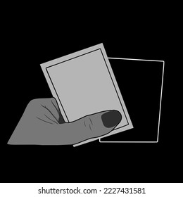 Black And White card on the hand