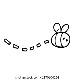 black and white cartoon bee