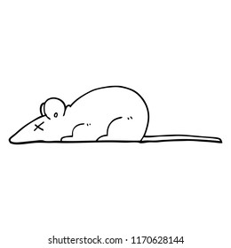 Vector Gradient Illustration Cartoon Dead Rat Stock Vector (Royalty