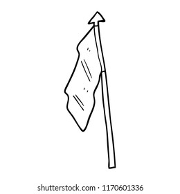 bandera blanca y negra de dibujos animados
