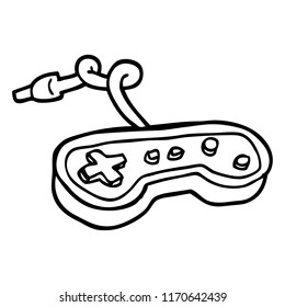 controlador de juegos de dibujos animados en blanco y negro