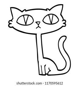 black and white cartoon halloween black cat