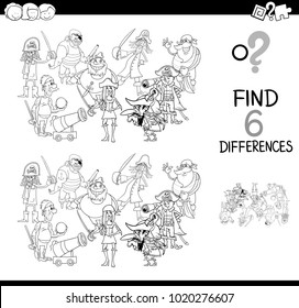 Black White Cartoon Illustration Find Spot Stock Vector (Royalty Free ...