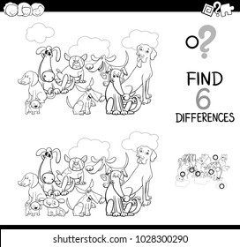 Black White Cartoon Illustration Find Spot Stock Vector (Royalty Free ...