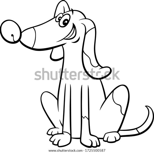 Black White Cartoon Illustration Funny Spotted Stock Vector (Royalty ...