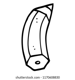 black and white cartoon pencil