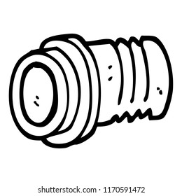black and white cartoon pipe fitting
