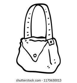 black and white cartoon satchel
