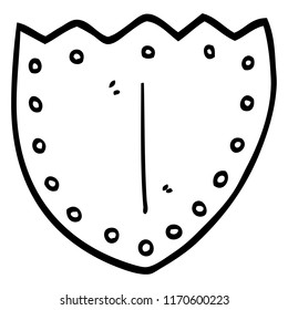 black and white cartoon shield