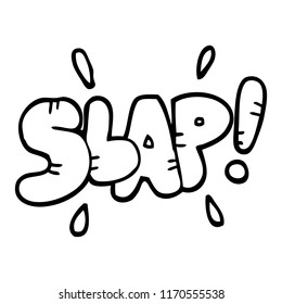 Black And White Cartoon Slap Symbol