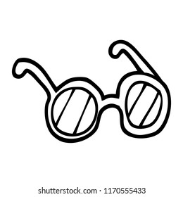 black and white cartoon spectacles
