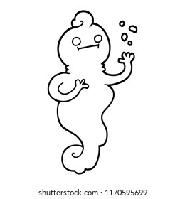 black and white cartoon spooky ghost