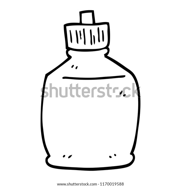 Black White Cartoon Squirt Bottle Stock Vector Royalty Free 1170019588
