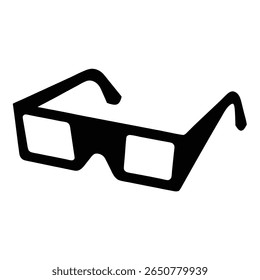 Black and white cartoon style glasses with thick rims and ear pieces