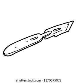 black and white cartoon surgeon blade