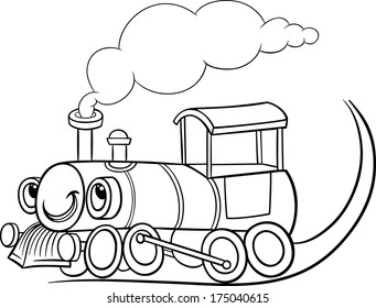 7,250 Cartoon train black white Stock Illustrations, Images & Vectors ...