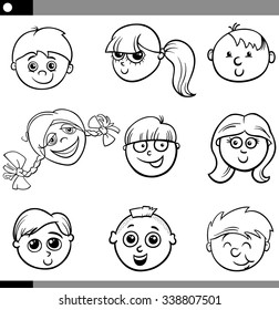 Set Cute Avatar Icons Using Face Stock Vector (Royalty Free) 726451276