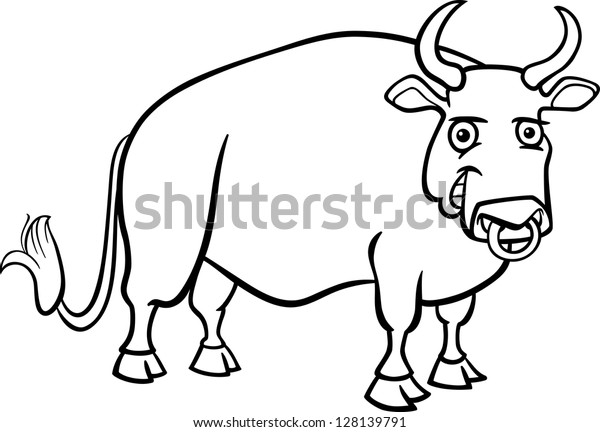 carabao black and white clipart