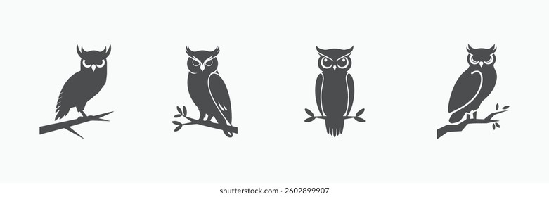 Black and white cat with a black cat and a bird in a tribal vector style