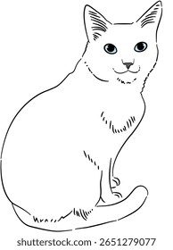 Black and White Cat Dog Sketch
