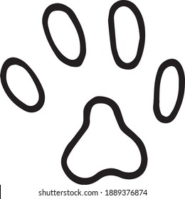 black and white cat paws and claw. Vector, minimalism