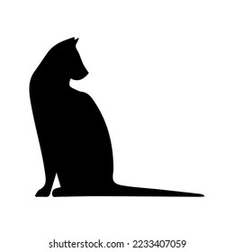 black and white cat silhouette 