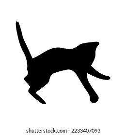 black and white cat silhouette  