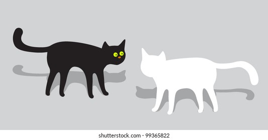 Black and white cats