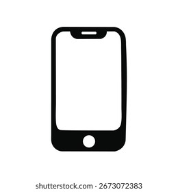 Un teléfono celular en blanco y negro