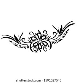 Black and white celtic pattern. Stencil. Tattoo Ornament. Can be used for background, catalog, postcard.