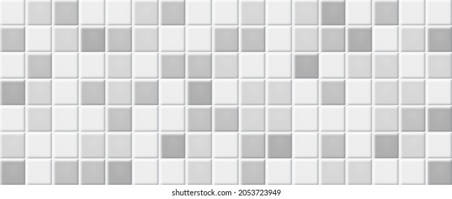 Black and white ceramic tiles texture abstract background vector illustration