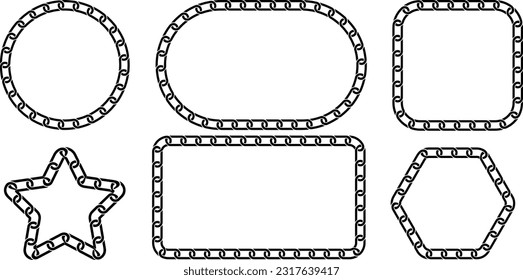 black white chain link frame set